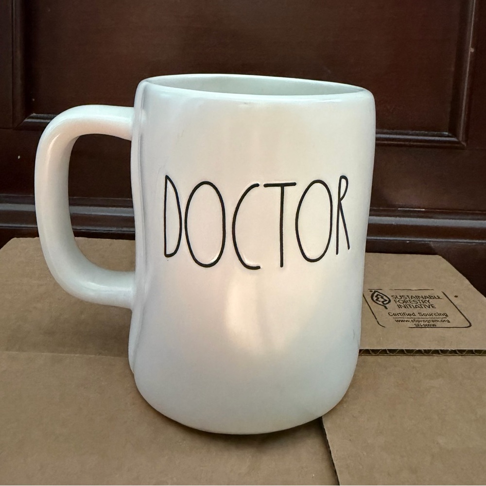 Rae Dunn Cream 'Doctor' Mug